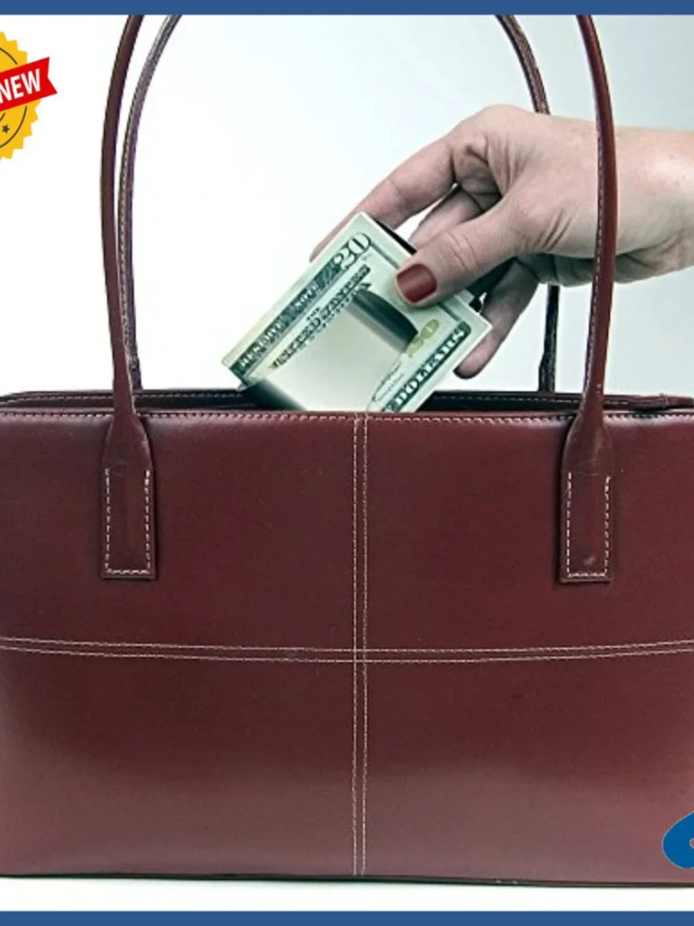 Slim Stainless Steel Money Clip with Card Holder, Ultra Thin Design
